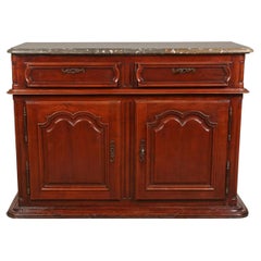 Antique Louis XIV Sideboard with Fossil Stone Top