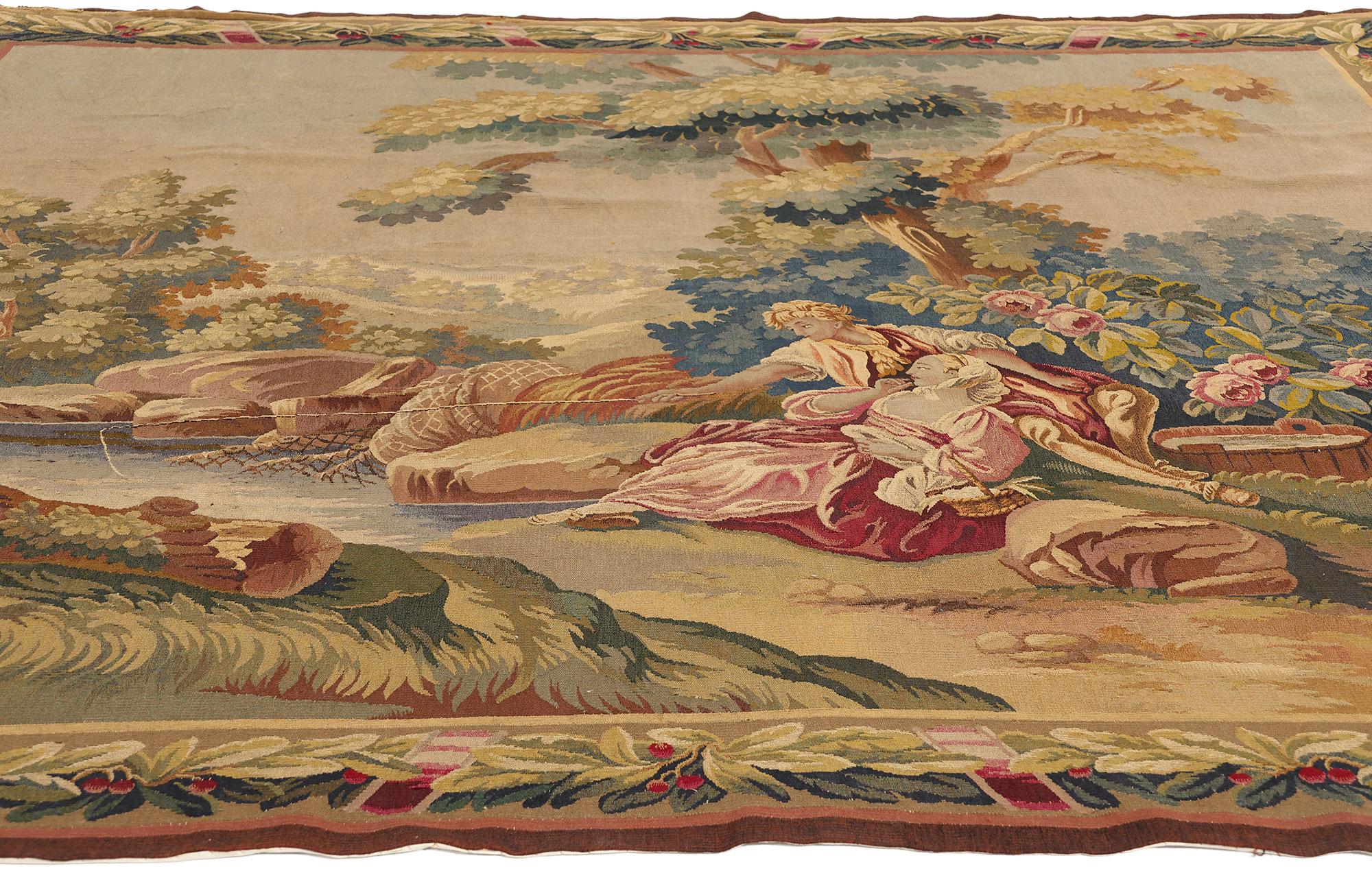 french rococo painter and tapestry