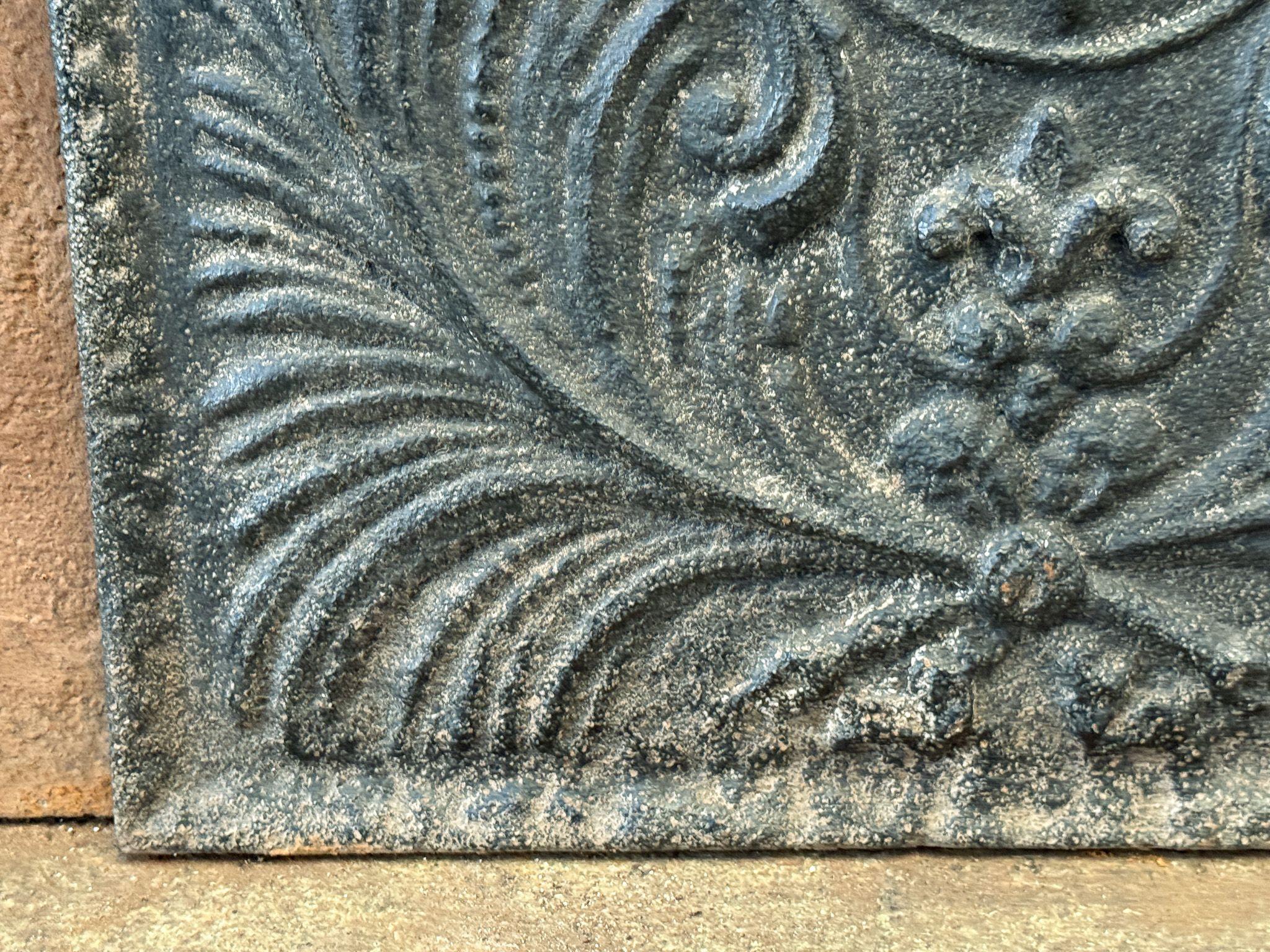 Plaque de cheminée / dosseret 