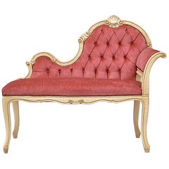 Louis XIV Style Banquette in Dusty Pink, 1950s, France