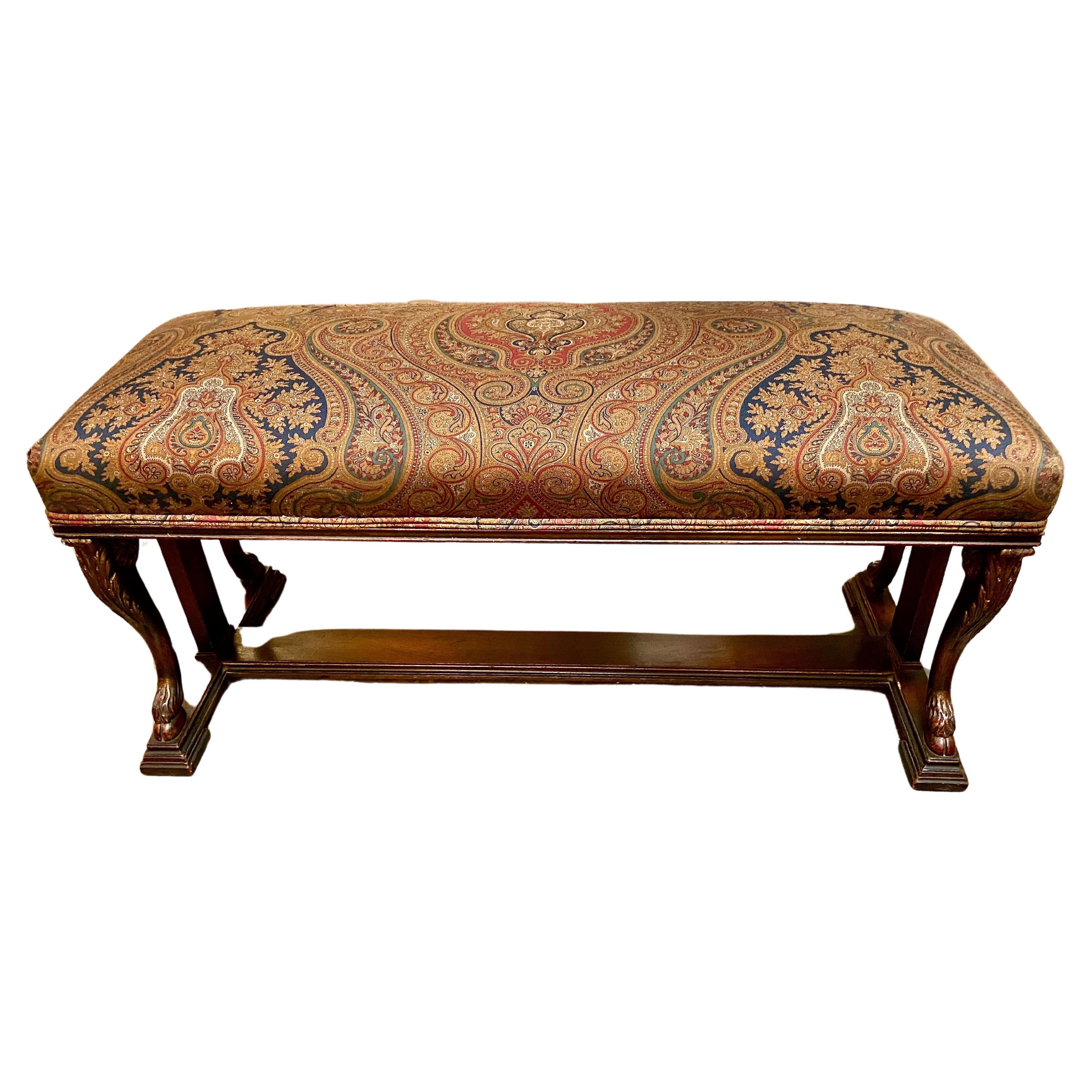 Louis XIV Style Bench In Good Condition For Sale In Pasadena, CA