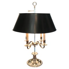 Louis XIV Style Bouillotte Table Lamp in Fine Silver on Bronze mood light LA CA