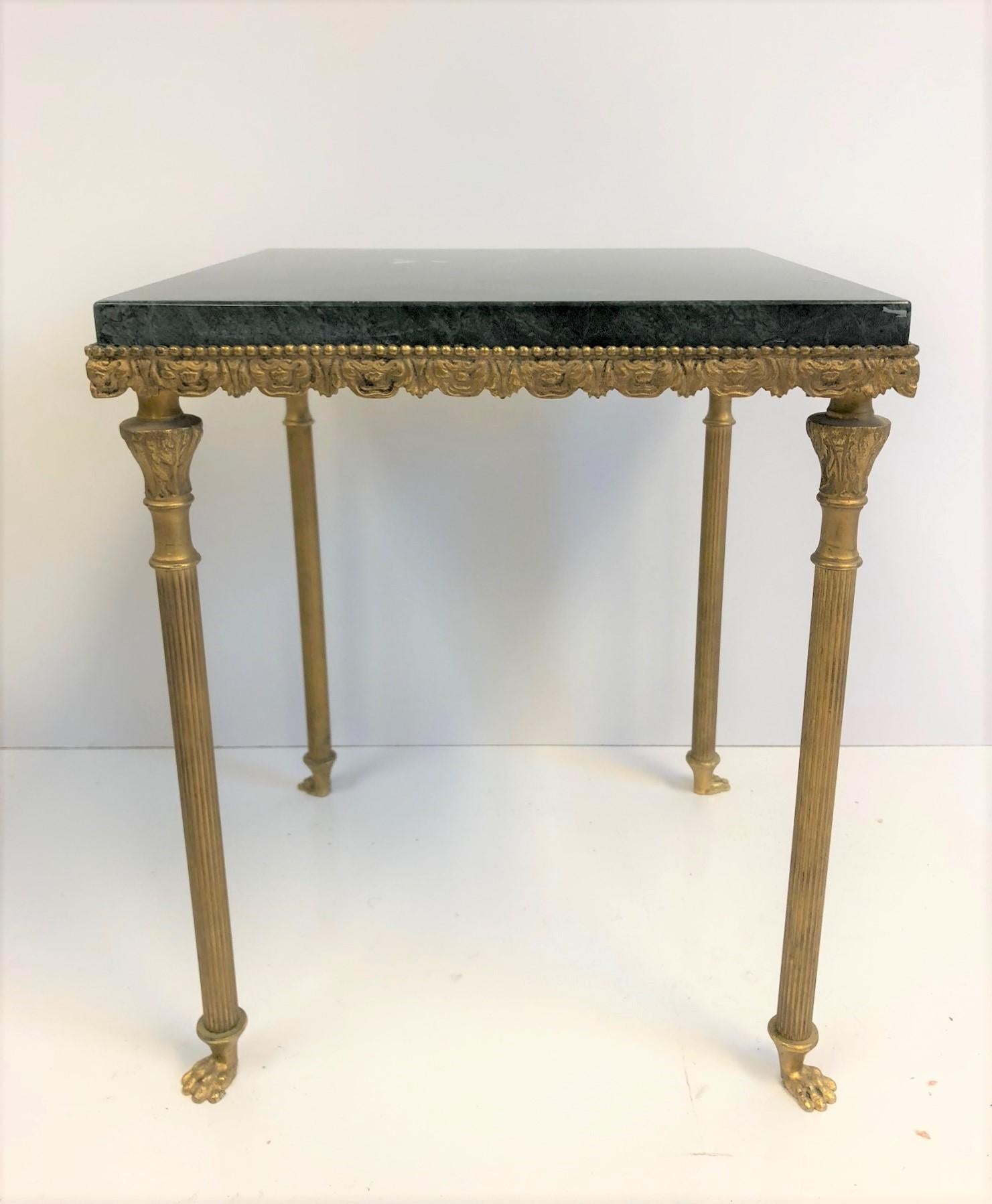 Louis XIV Style Bronze and Marble Nesting Tables In Good Condition For Sale In New York, NY