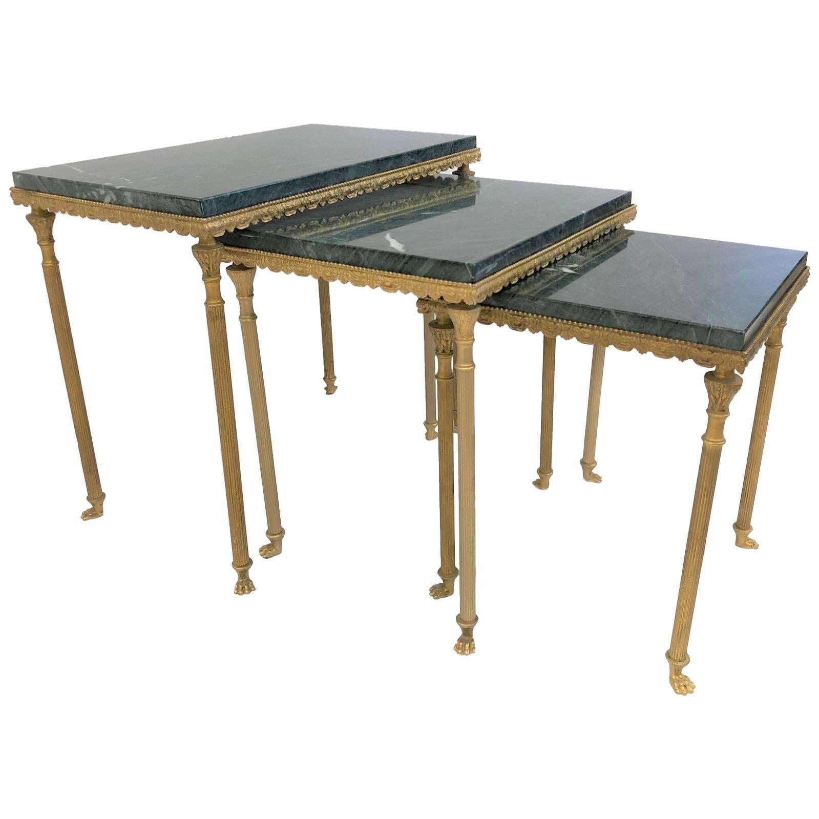 Bronze Nesting Tables by Maison Baguès For Sale at 1stdibs