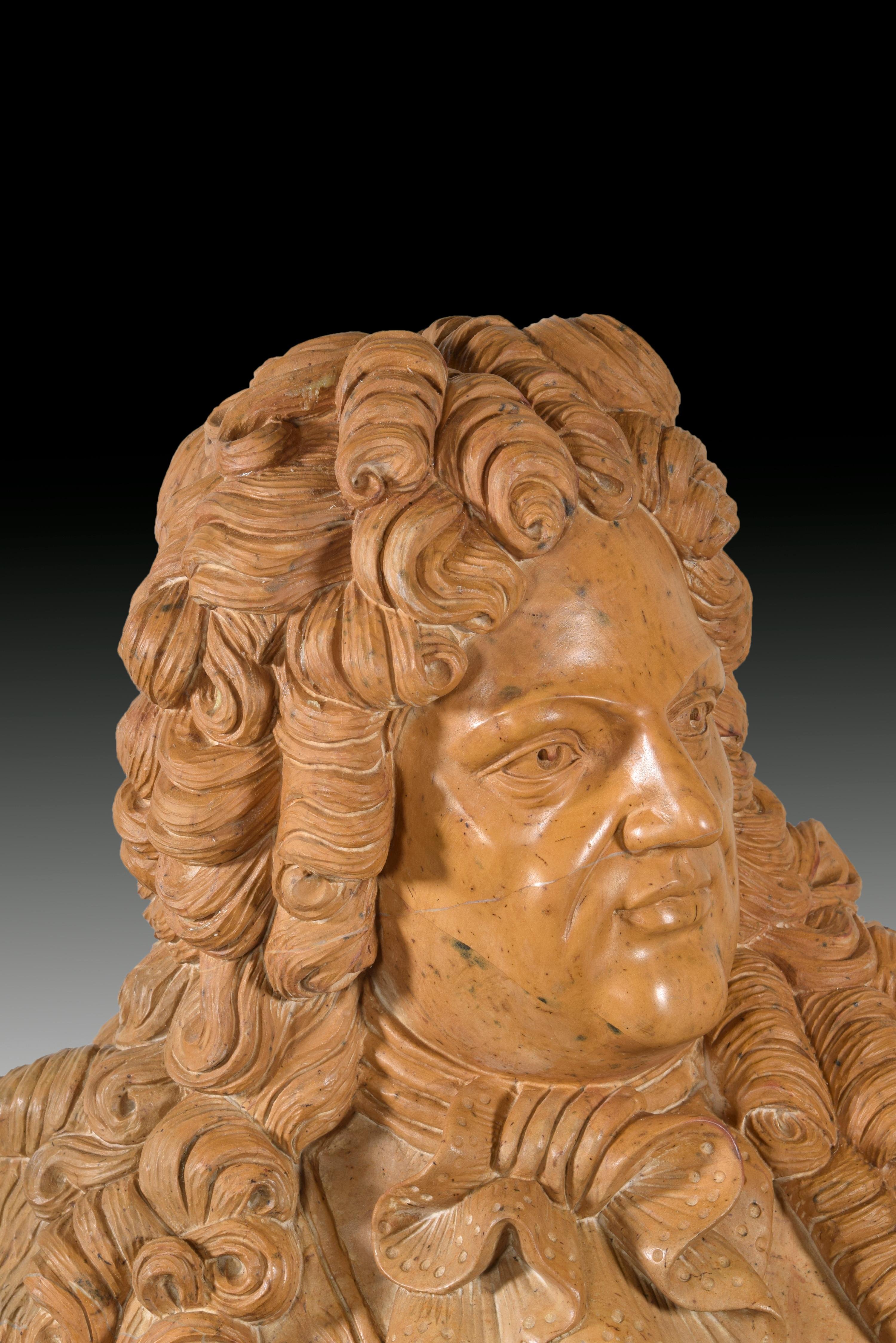 Européen Buste de style Louis XIV, marbre, 20ème siècle en vente