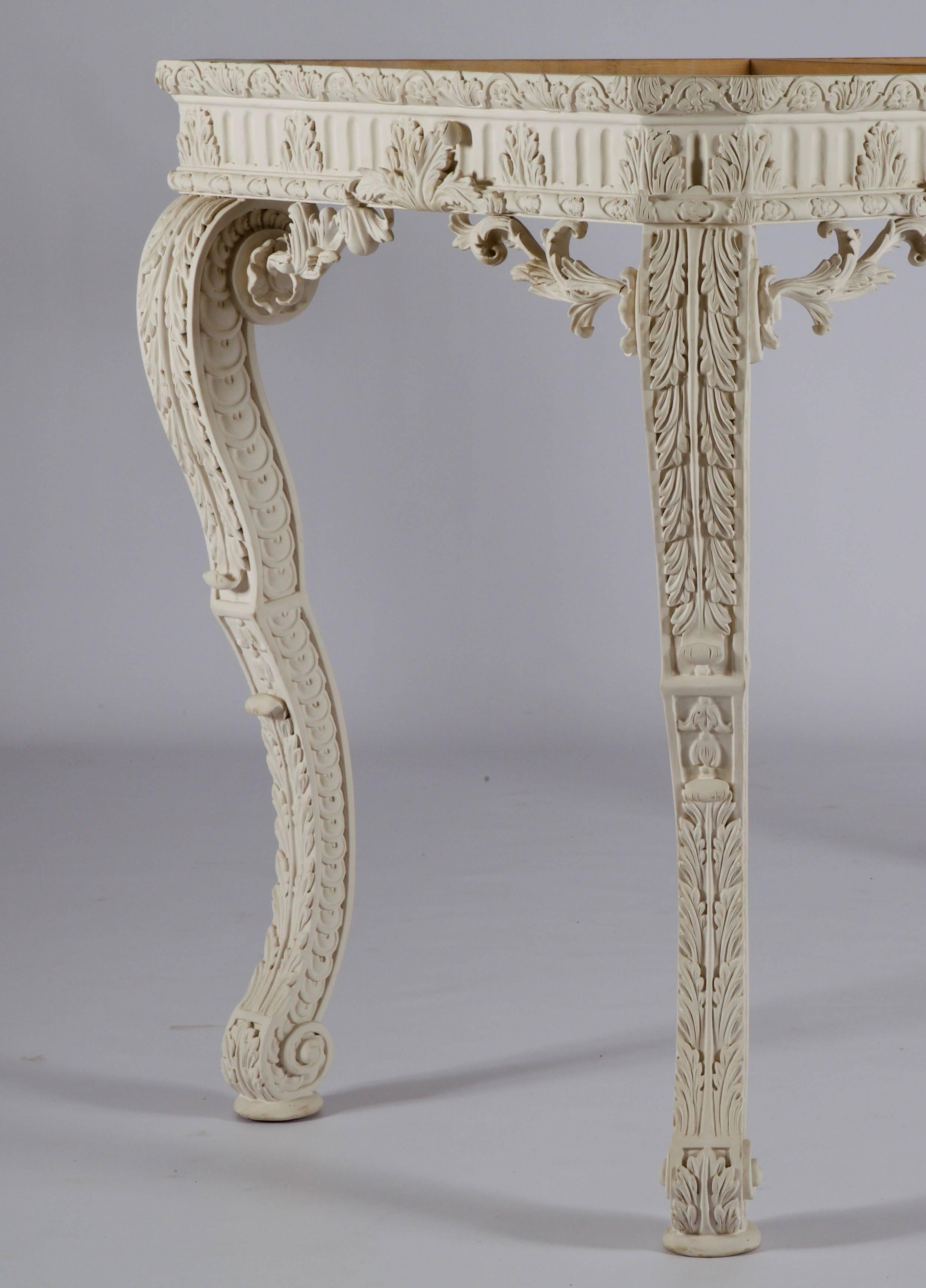 Louis XIV Style Carved Wood Console 1