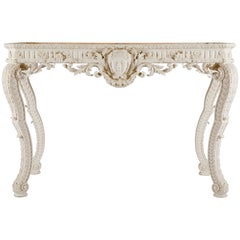 Louis XIV Style Carved Wood Console
