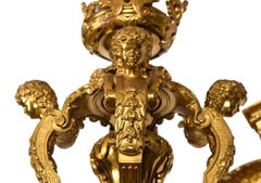 Louis XIV Style Chandelier Ormolu Bronze