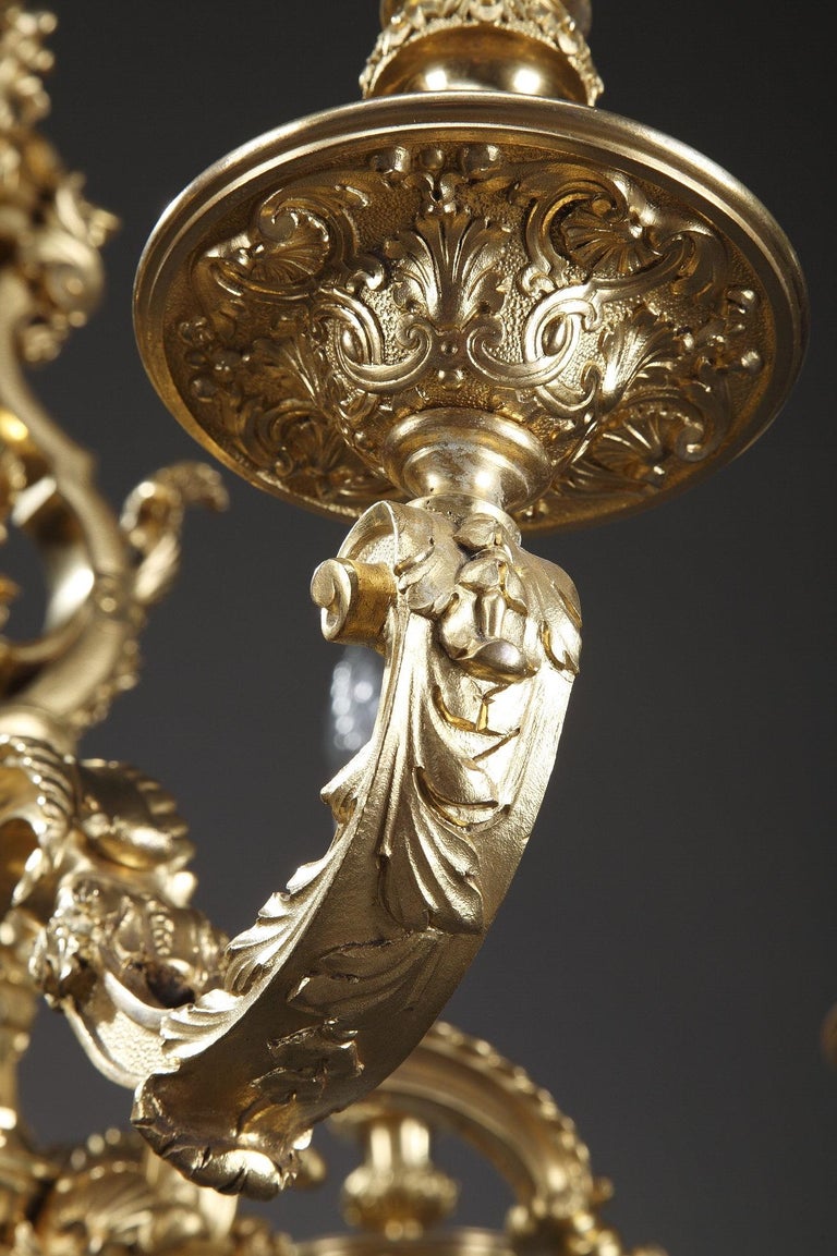 Louis XIV-Style Chandelier with 6-Light For Sale at 1stdibs