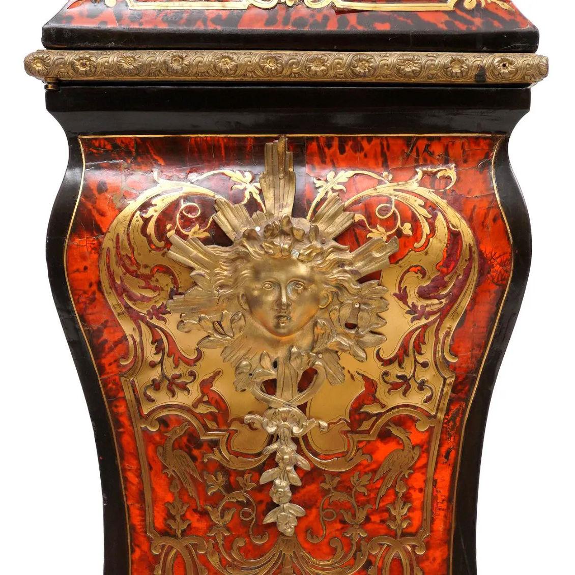 Louis XIV Style Chinoiserie Motif Boulle Long Case Clock 6