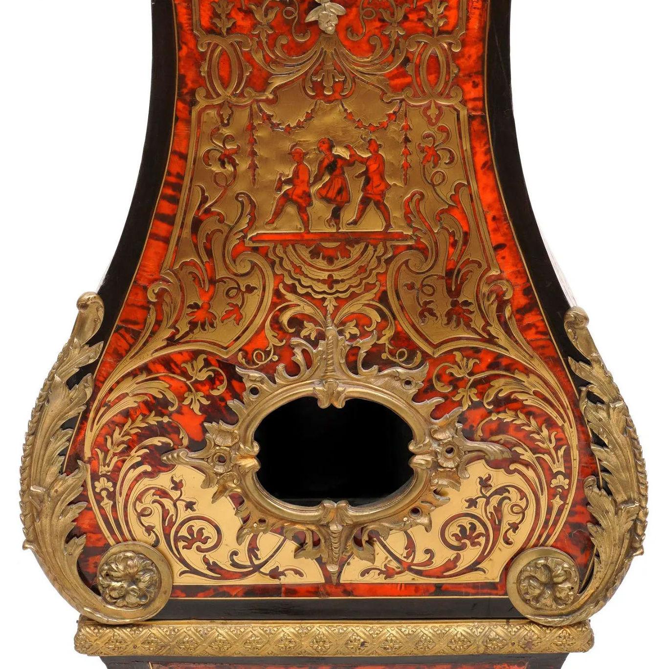 Louis XIV Style Chinoiserie Motif Boulle Long Case Clock 7