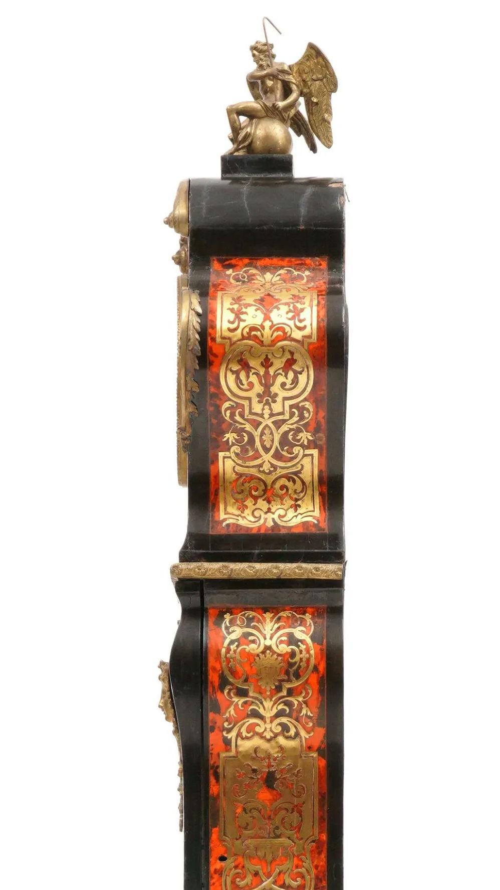 Louis XIV Style Chinoiserie Motif Boulle Long Case Clock 8