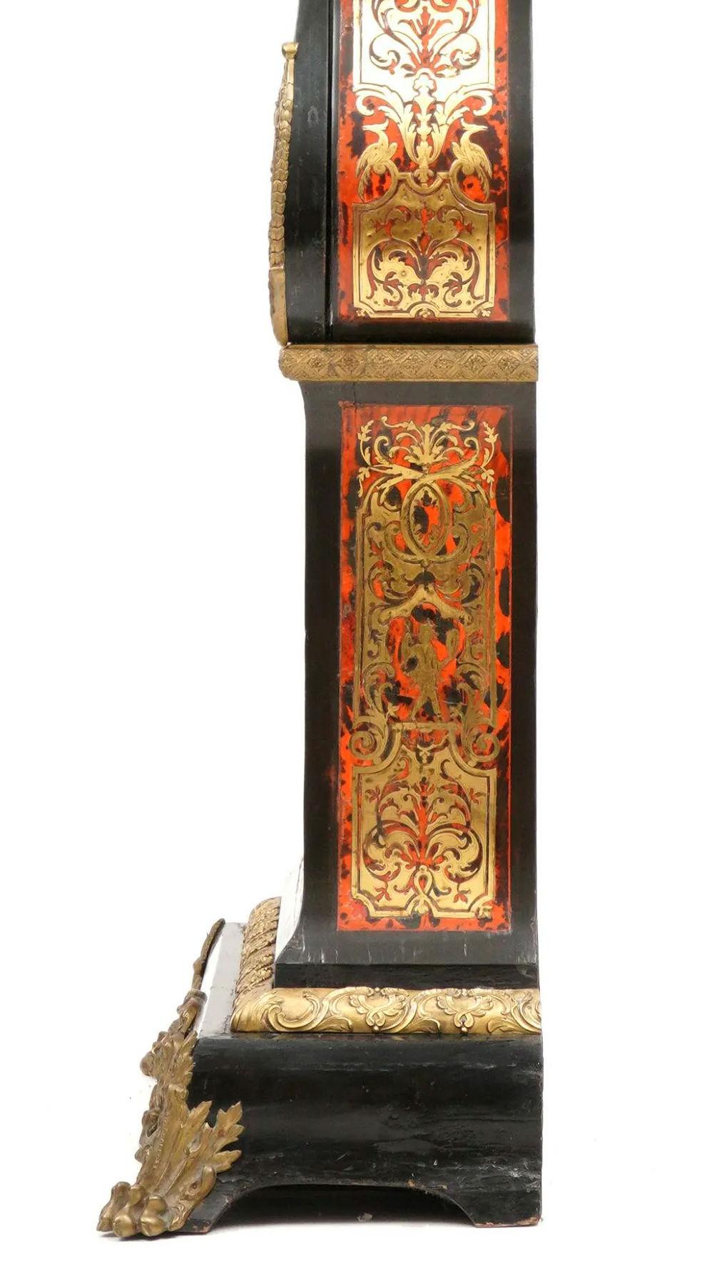 Louis XIV Style Chinoiserie Motif Boulle Long Case Clock 12