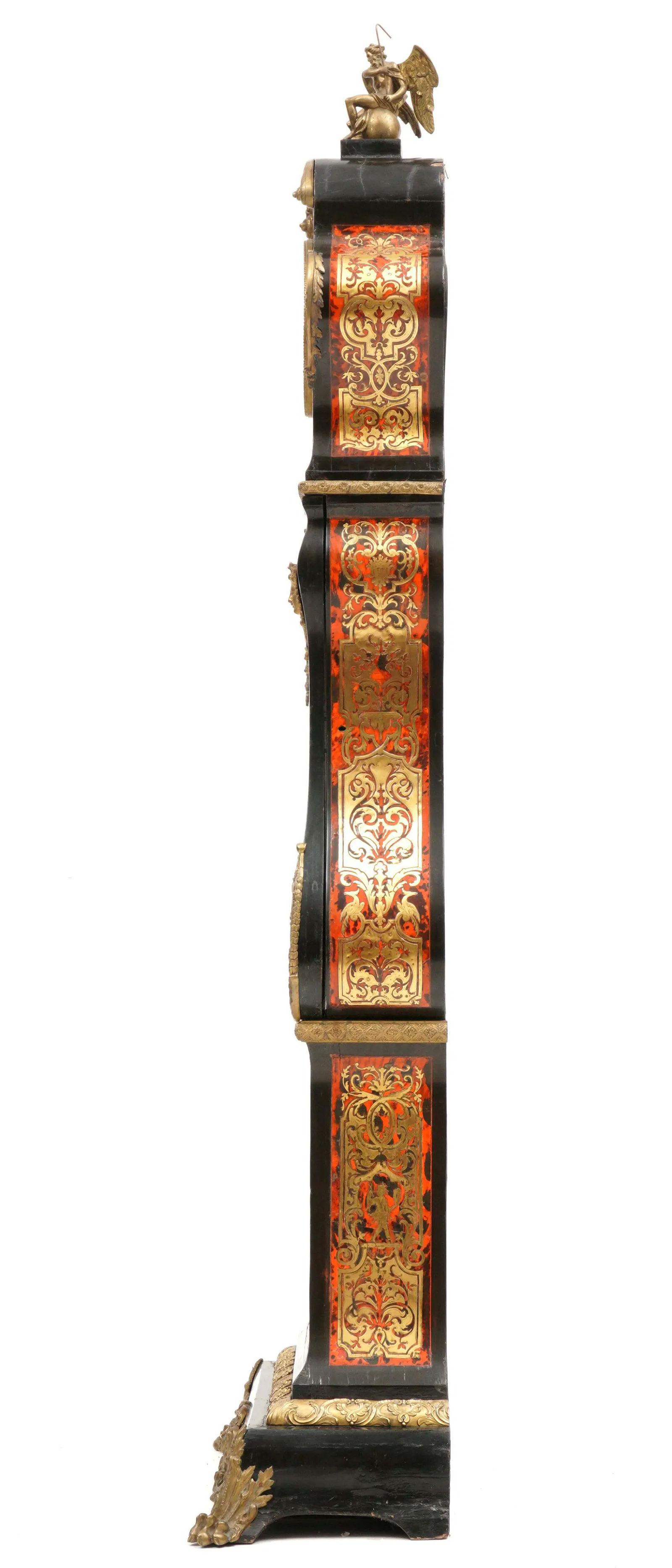 Louis XIV Style Chinoiserie Motif Boulle Long Case Clock 2