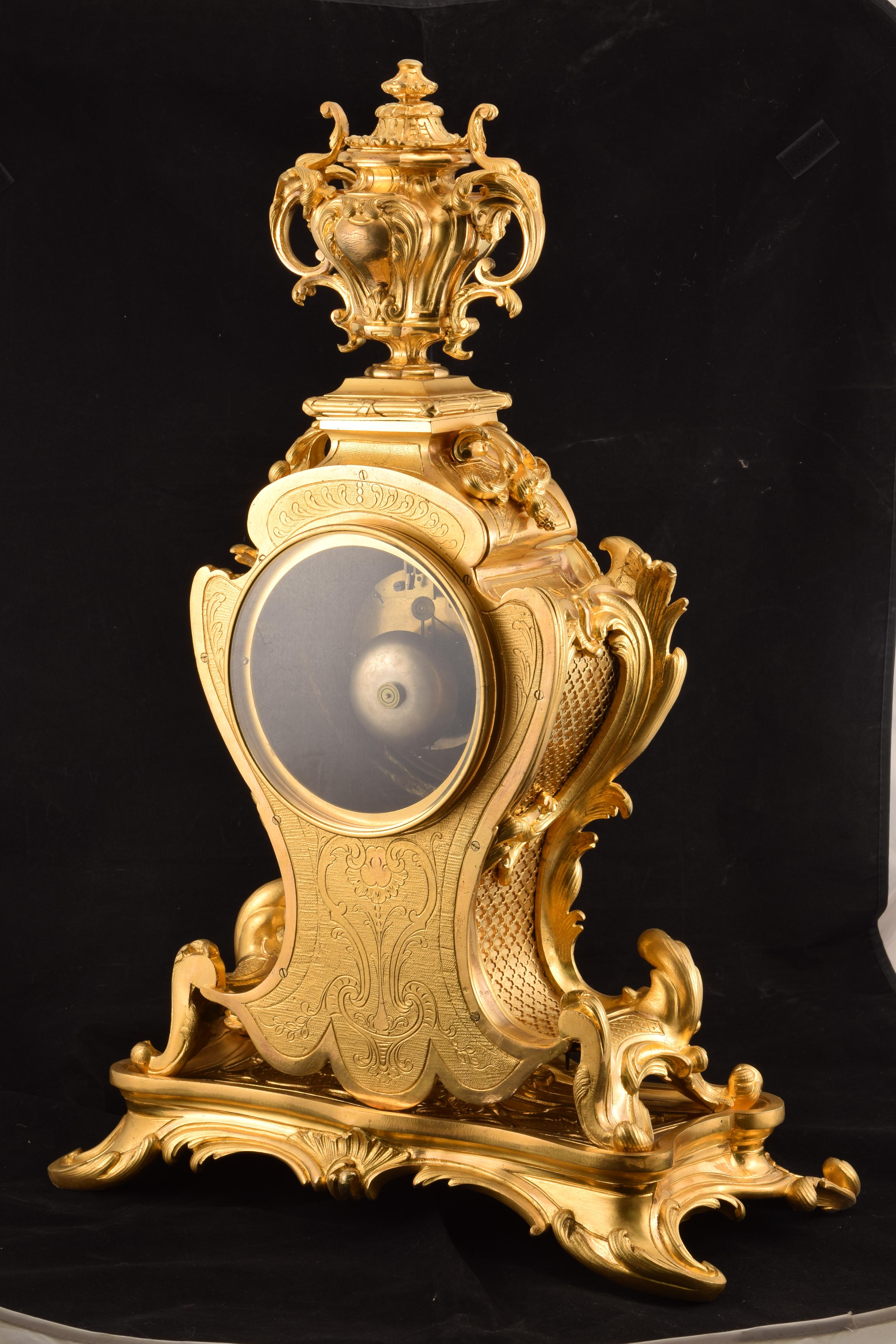 19th Century Louis XIV Style Clock with Paris Machinery, Ormolu, F. Gautier & J. Albinet