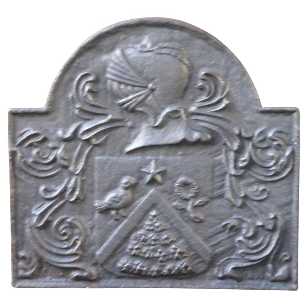 Louis XIV Style 'Coat of Arms' Fireback / Backsplash For Sale