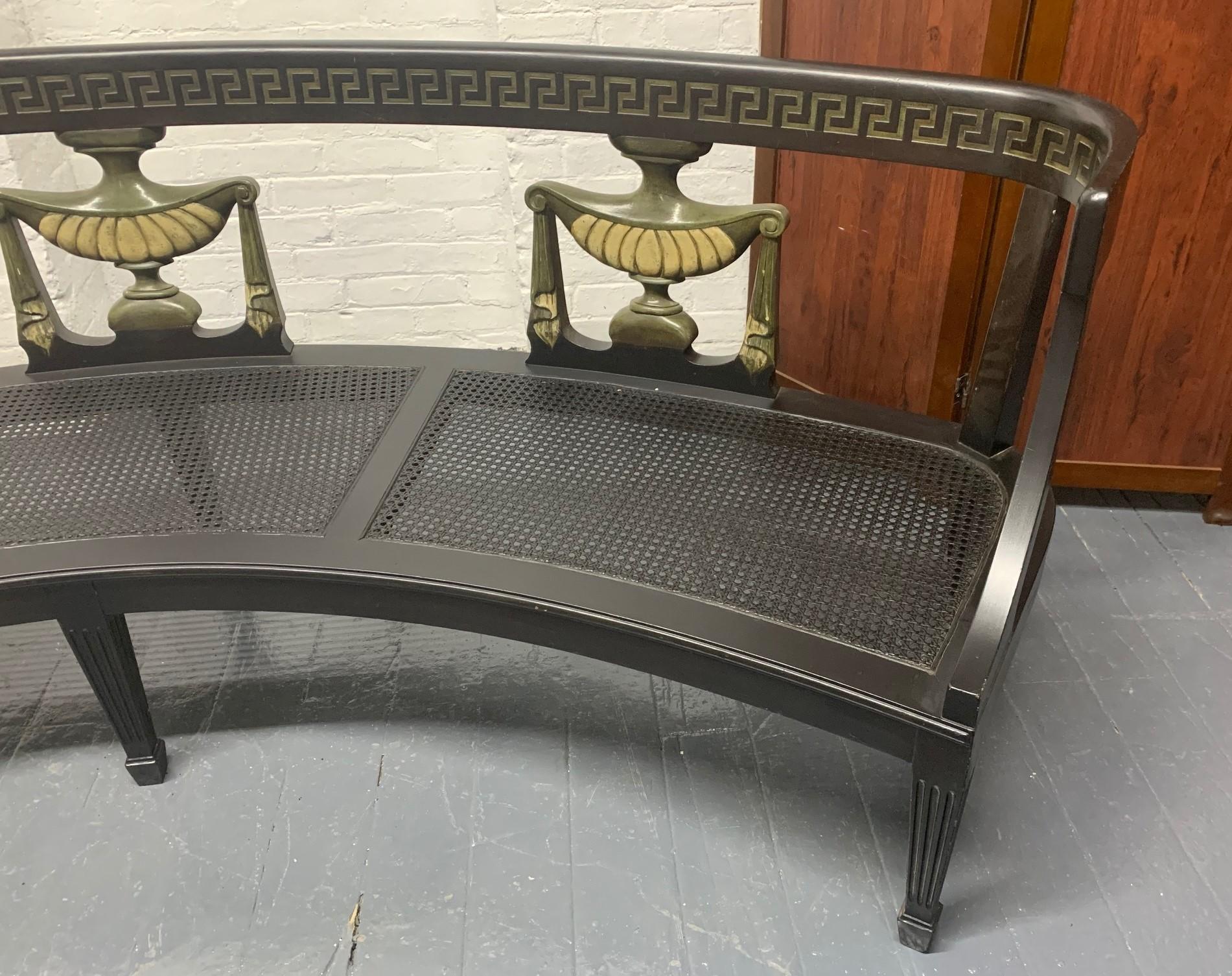 Louis XIV Style Curved Bench In Good Condition For Sale In New York, NY