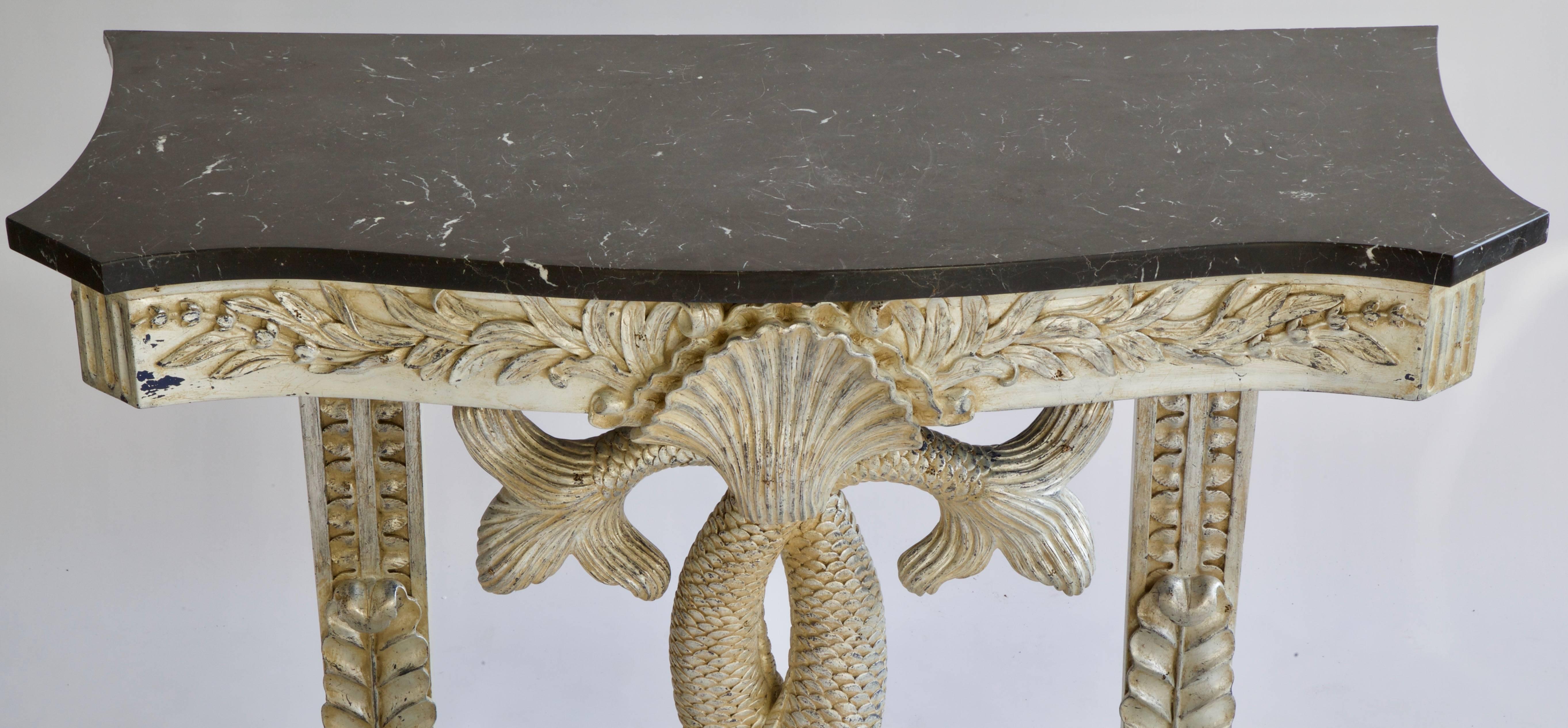 British Louis XIV Style Dolphin Console