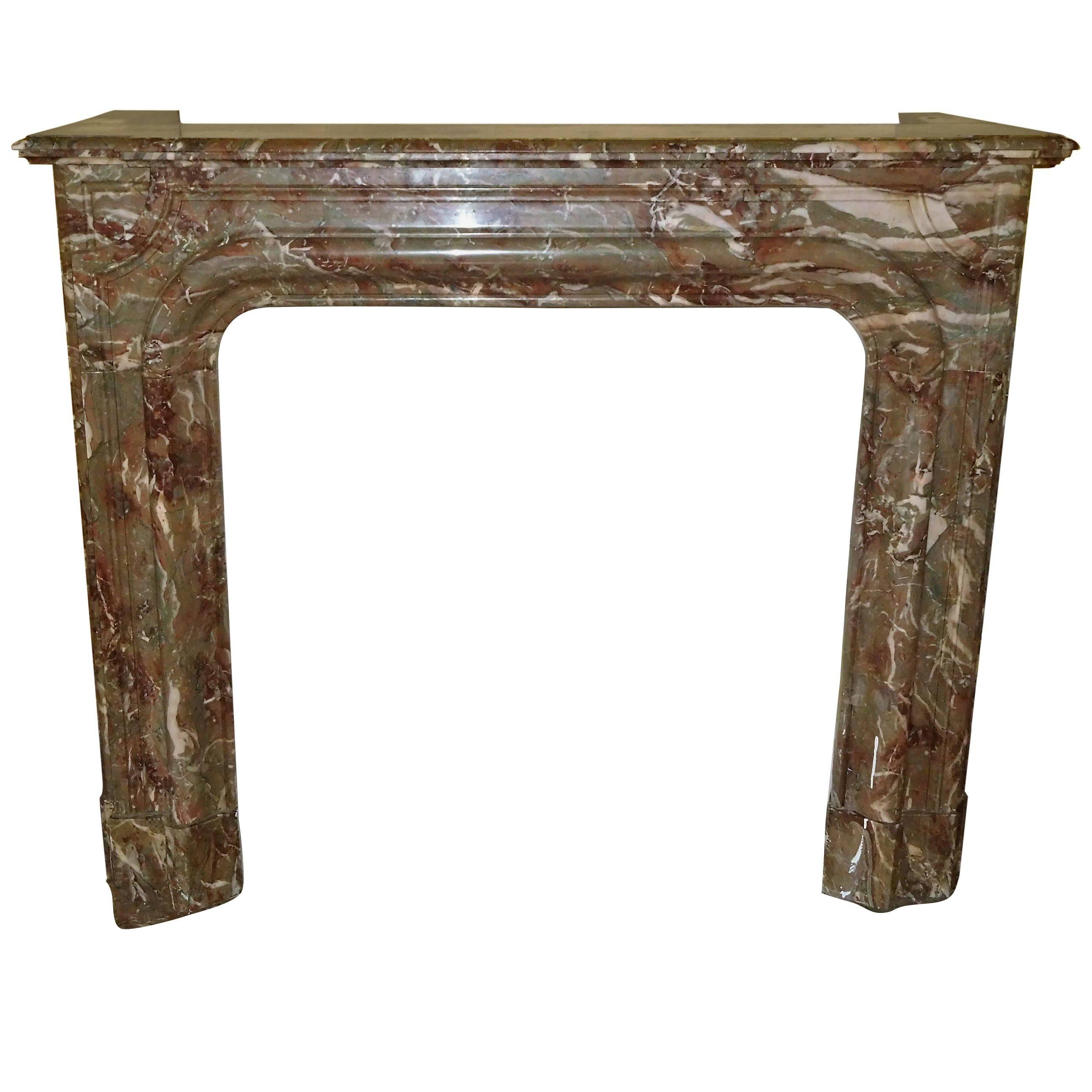 LOUIS XIV Style Marble Fireplace Nineteenth Century For Sale