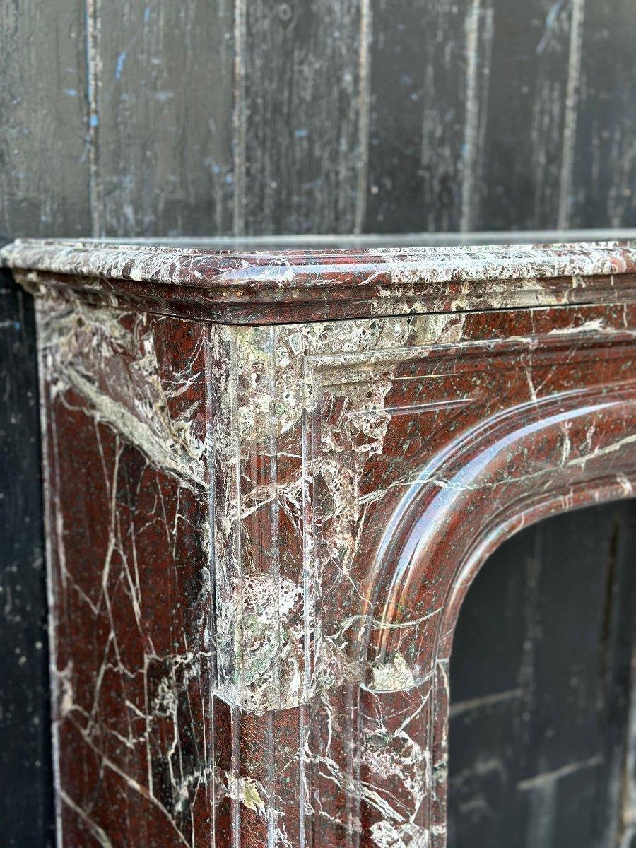 19th Century Louis XIV Style Fireplace In Levanto Marble Circa 1880 For Sale