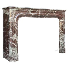 Antique Louis XIV Style Fireplace In Levanto Marble Circa 1880