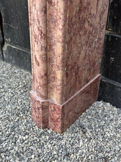 Cheminée de style Louis XIV en marbre brocatelle violacé Circa 1880