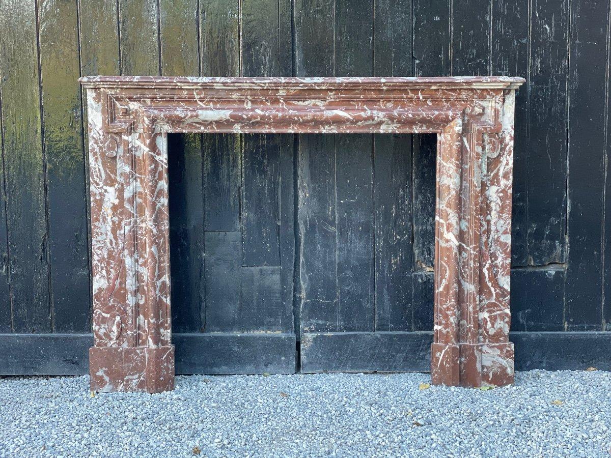 Louis XIV Style Fireplace In Rance Marble, Circa 1880 For Sale 5