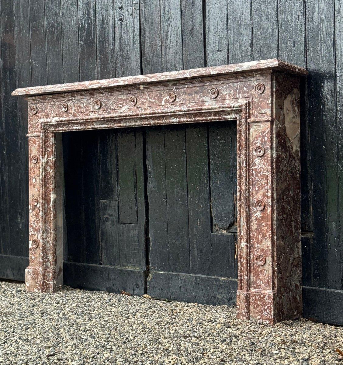 Louis XIV Style Fireplace In Rance Marble Circa 1880 For Sale 5