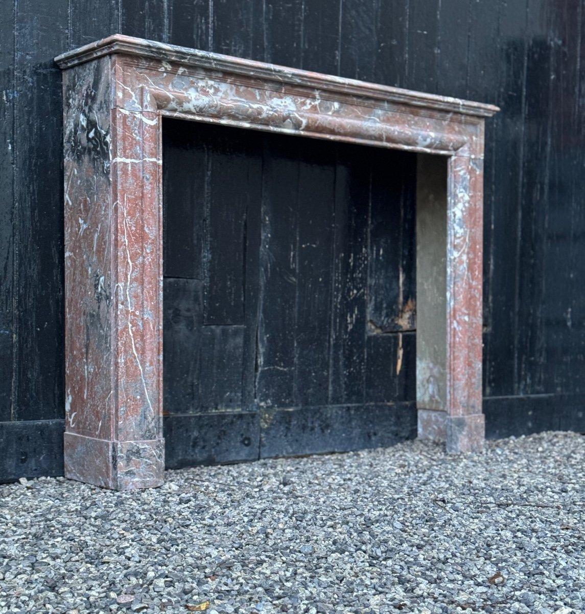 Louis XIV Style Fireplace In Rance Marble, Circa 1880 In Excellent Condition In Honnelles, WHT