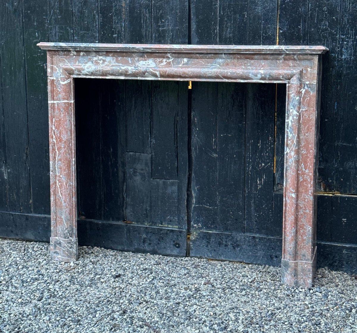 Louis XIV Style Fireplace In Rance Marble, Circa 1880 2