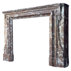 Louis XIV Style Fireplace In Rance Marble, Circa 1880