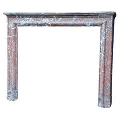 Antique Louis XIV Style Fireplace In Rance Marble, Circa 1880