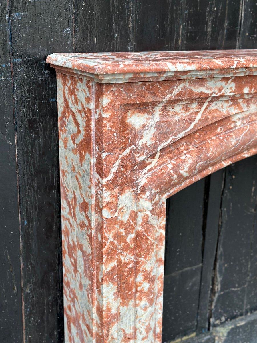 19th Century Louis XIV Style Fireplace in Red Marble from Languedoc, circa 1880 For Sale