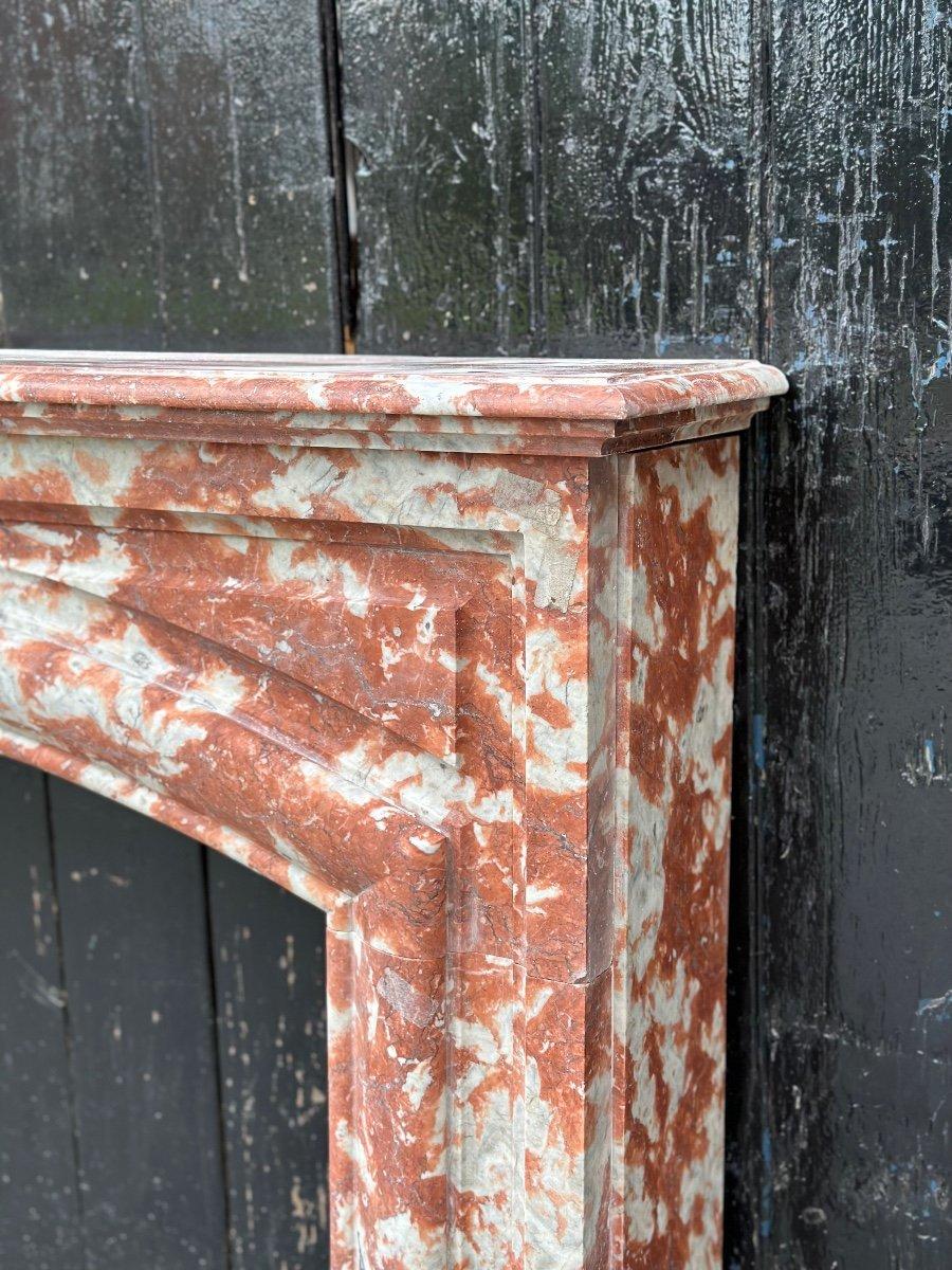 Louis XIV Style Fireplace in Red Marble from Languedoc, circa 1880 For Sale 1