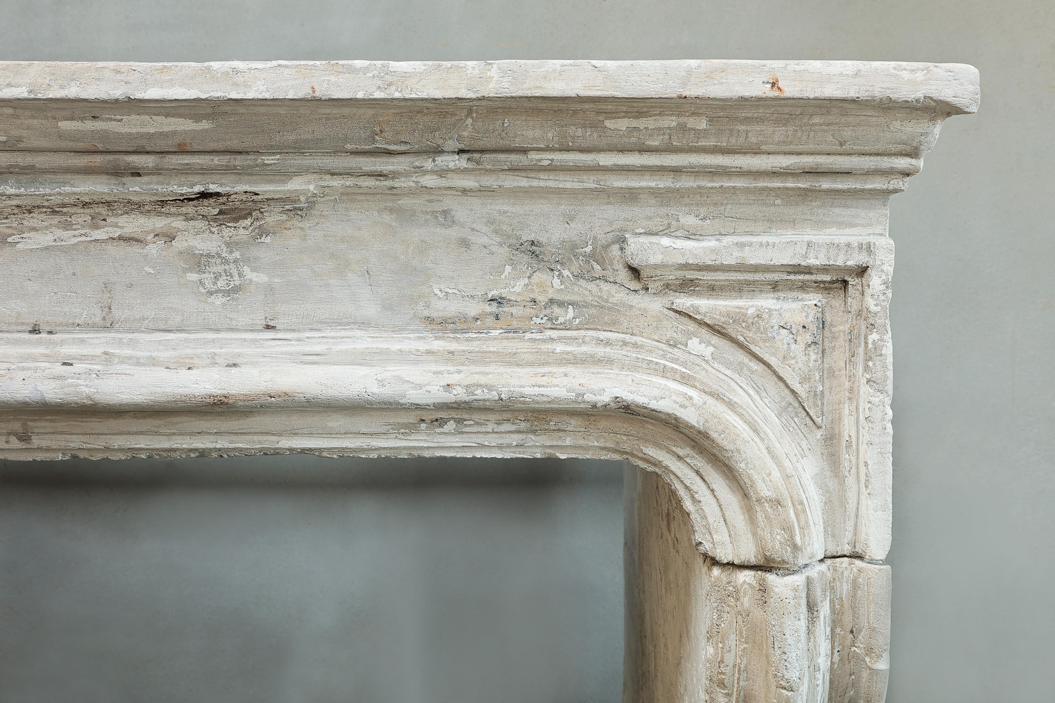 Other Antique Fireplace Mantel  French Limestone  19th Century