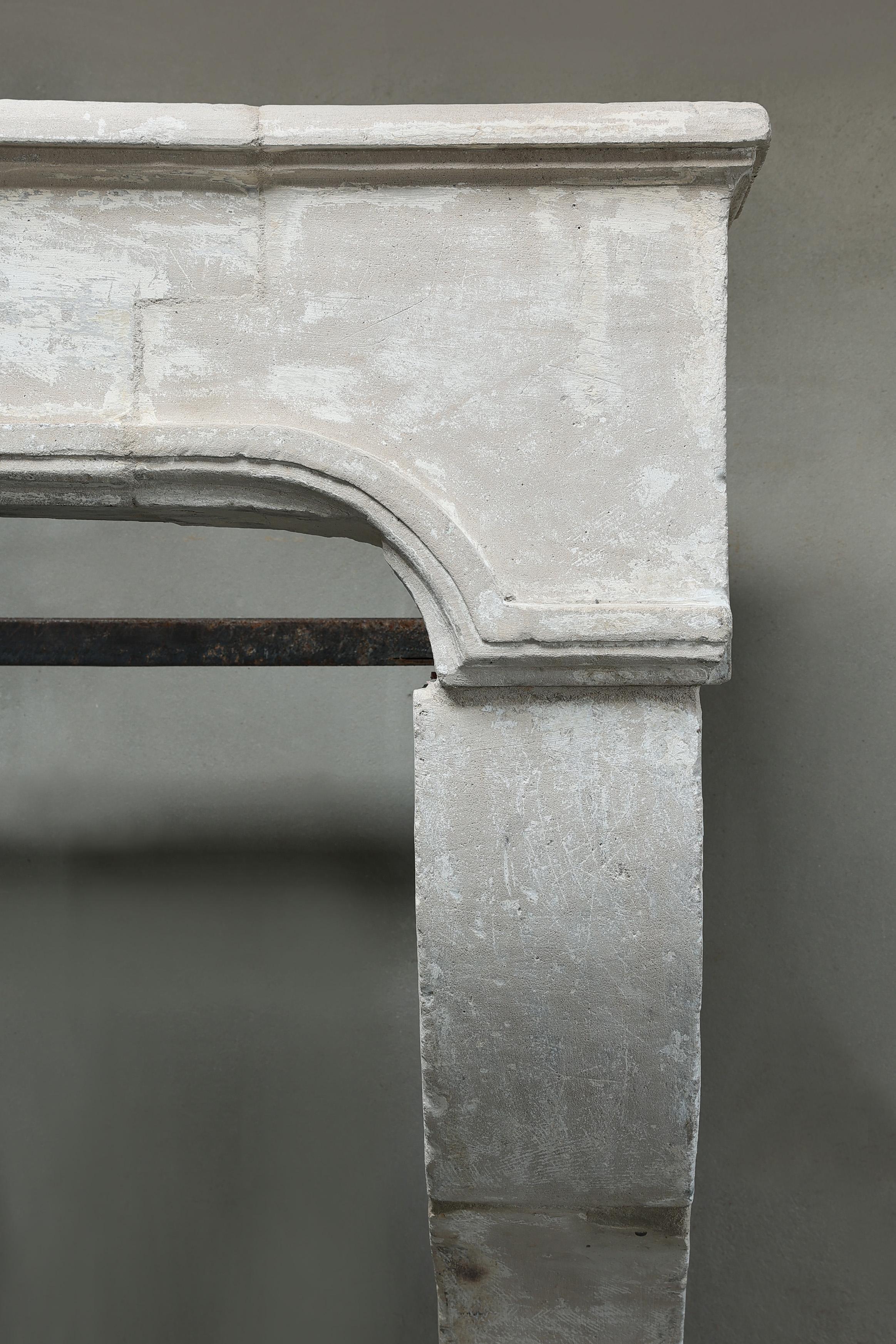French Fireplace 19th Century Countryside Limestone at 1stDibs