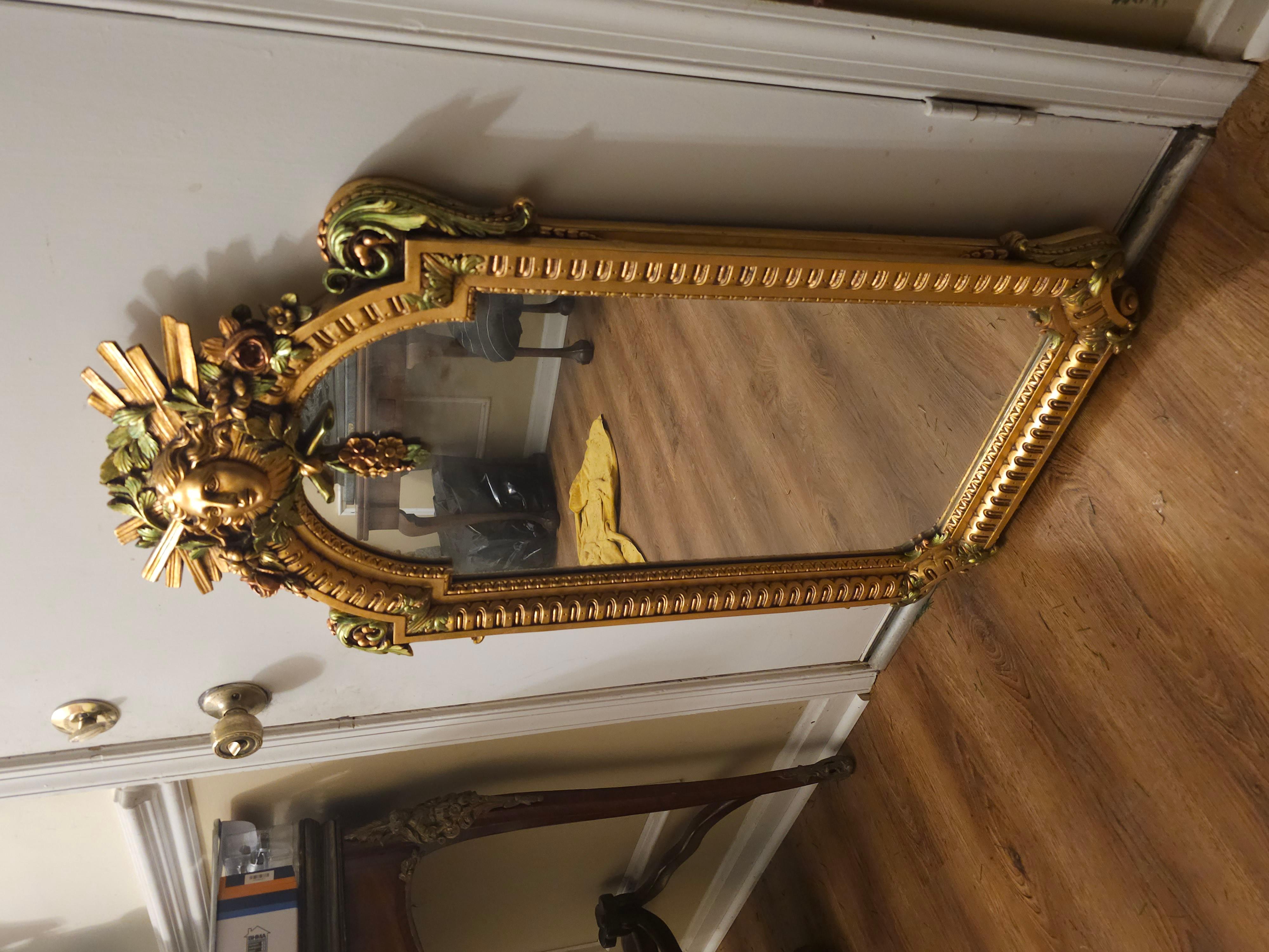 Louis XIV Style Franklin Mint Gilt Mirror By Vincenzo Fancelli In Good Condition For Sale In Germantown, MD