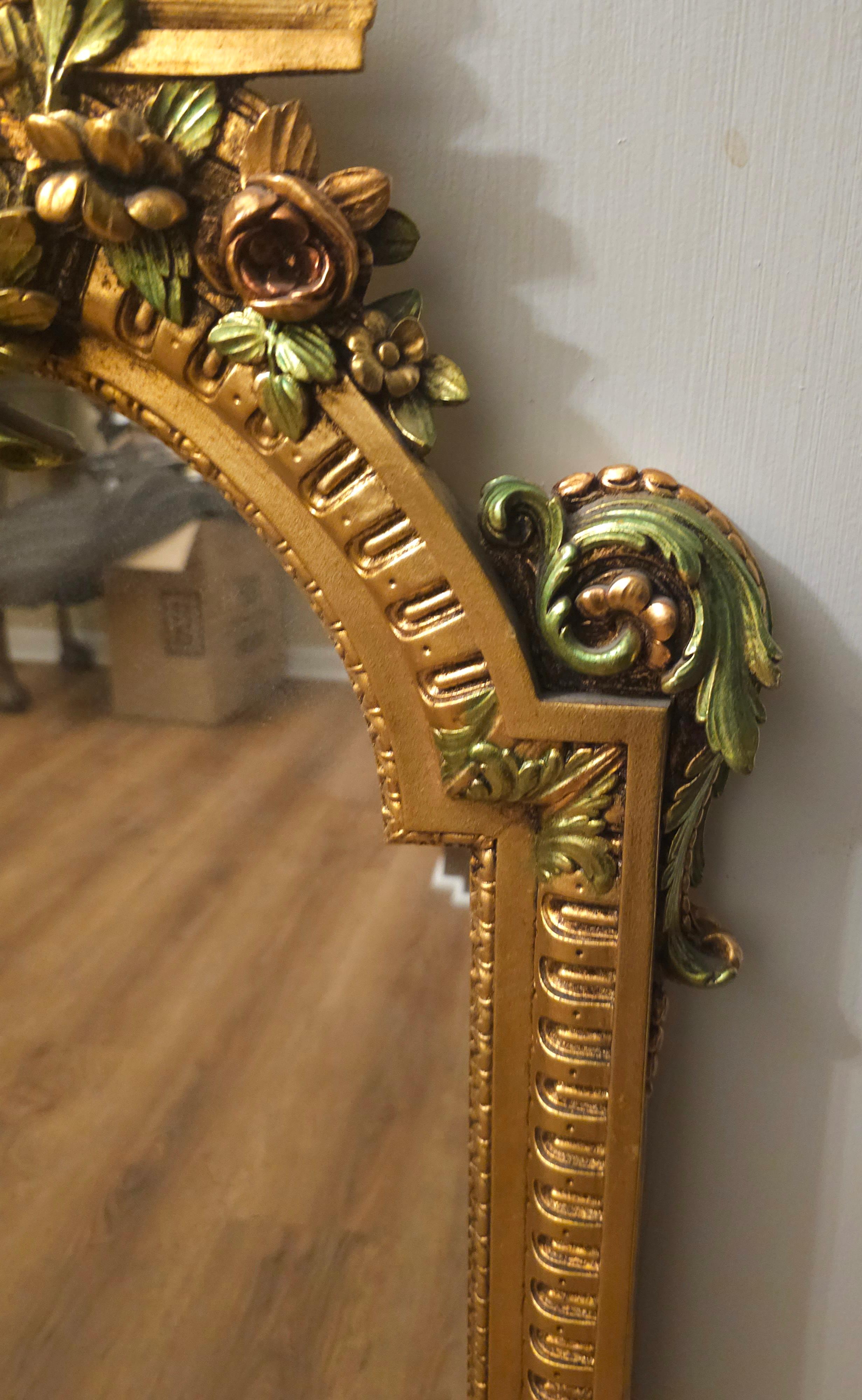 20th Century Louis XIV Style Franklin Mint Gilt Mirror By Vincenzo Fancelli For Sale