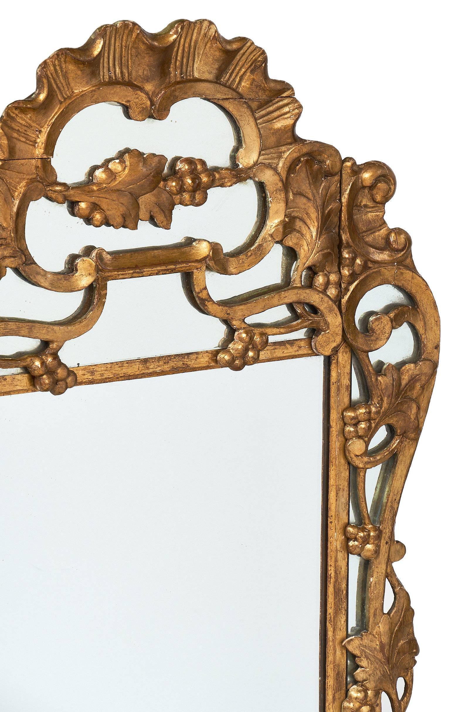 Louis XIV Style French Antique “Pareclose” Mirror In Excellent Condition In Austin, TX