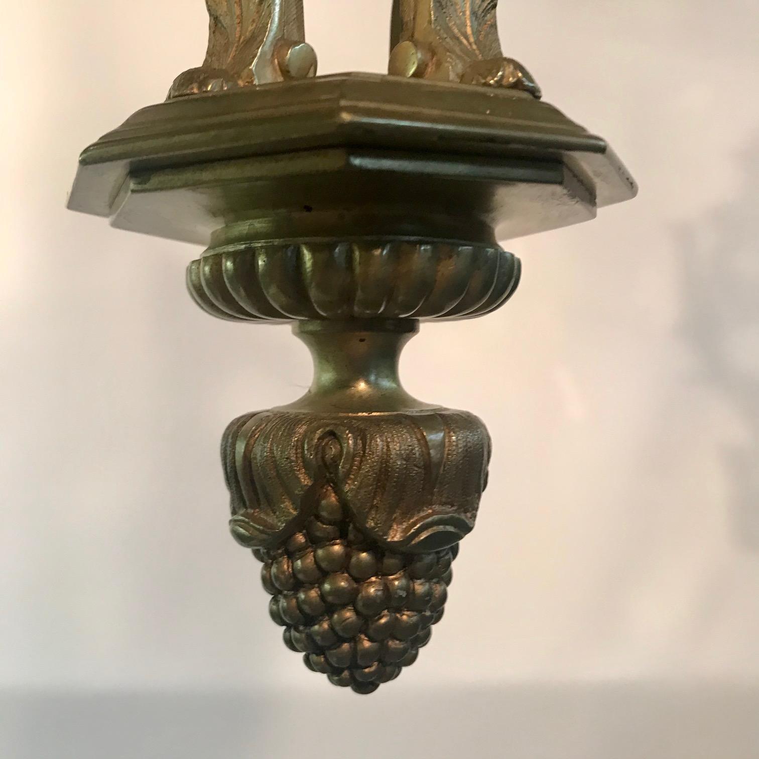 Louis XIV Style Gilt Bronze and Bevelled Glass Versailles Lantern 5