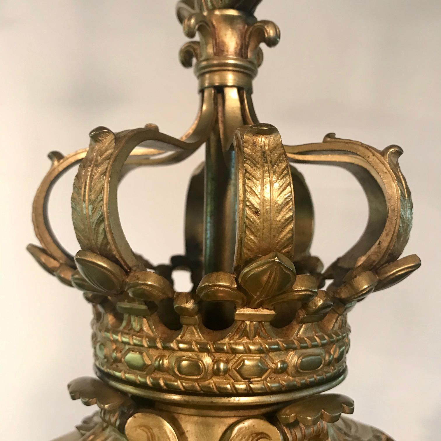 Louis XIV Style Gilt Bronze and Bevelled Glass Versailles Lantern 2