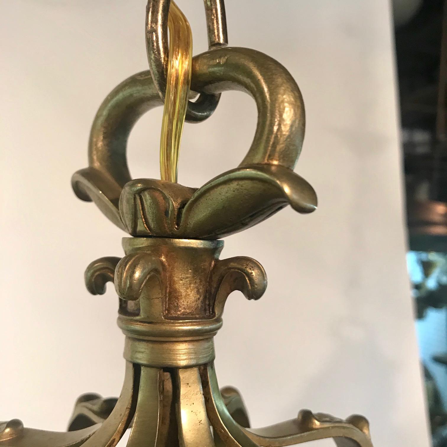 Louis XIV Style Gilt Bronze and Bevelled Glass Versailles Lantern 3