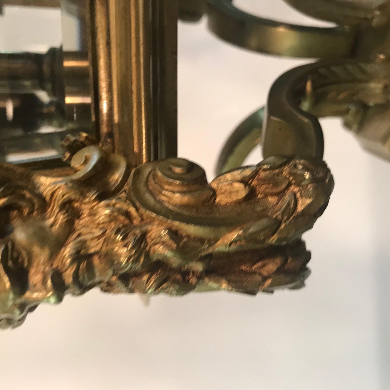 Louis XIV Style Gilt Bronze and Bevelled Glass Versailles Lantern 4
