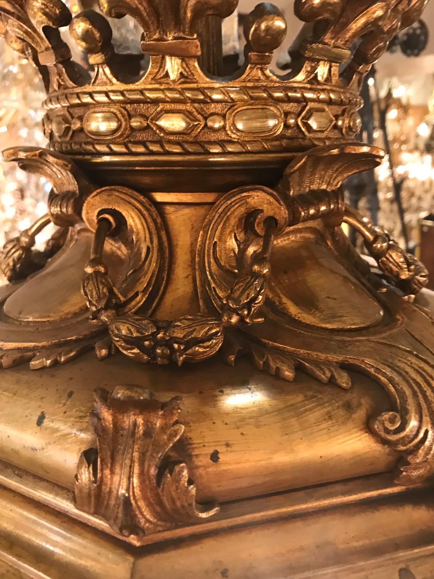 Louis XIV Style Gilt Bronze Octagonal Versailles Lantern 5