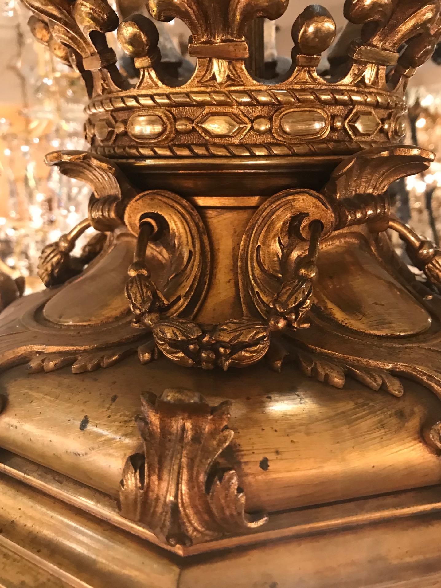 Louis XIV Style Gilt Bronze Octagonal Versailles Lantern 6