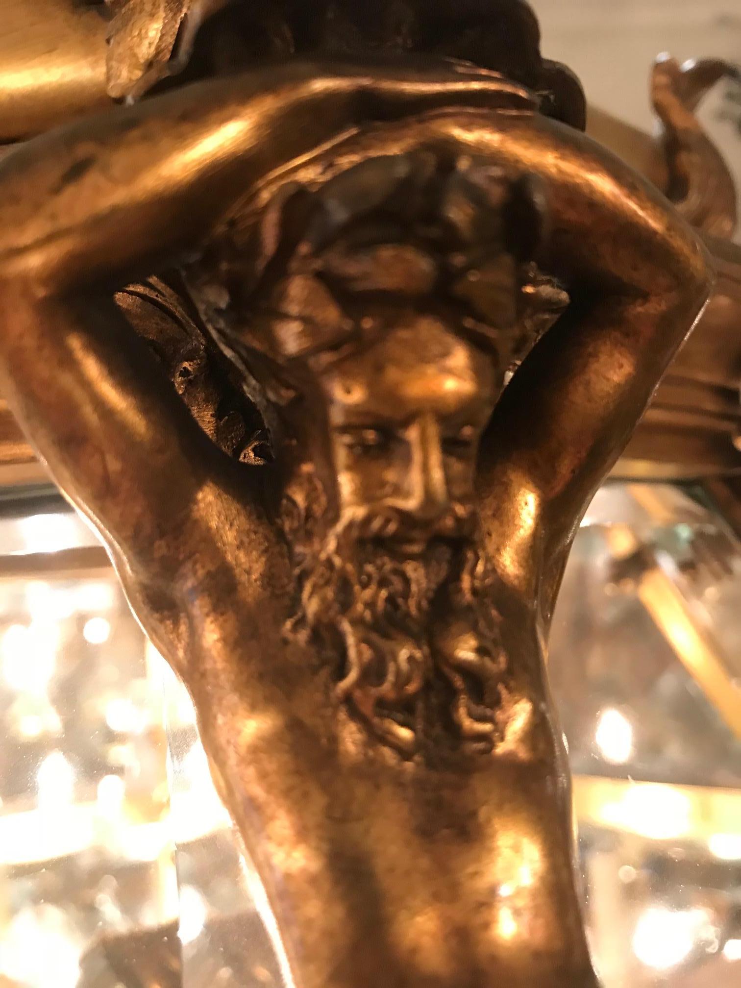 Louis XIV Style Gilt Bronze Octagonal Versailles Lantern 7