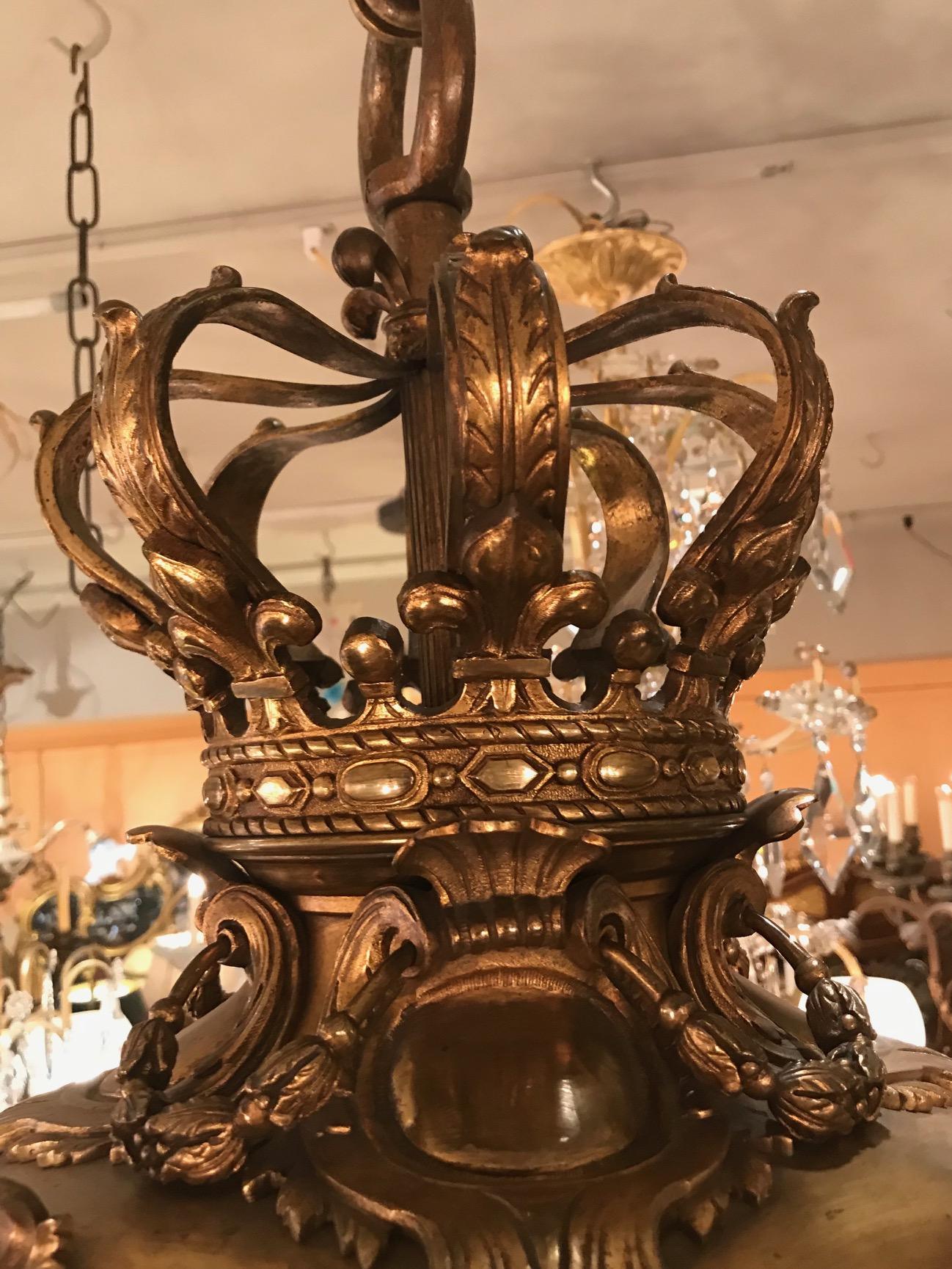 Louis XIV Style Gilt Bronze Octagonal Versailles Lantern 1