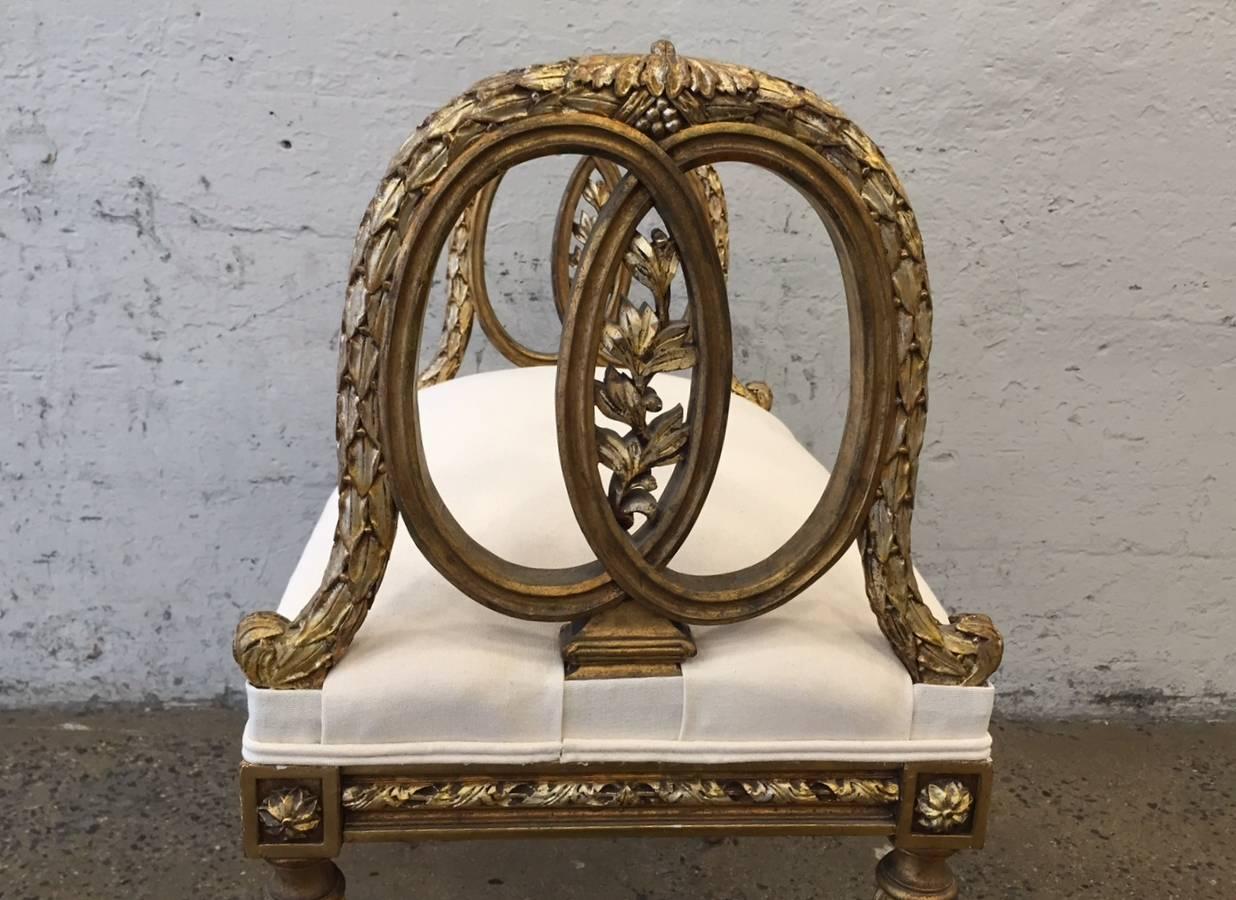 19th Century Louis XIV Style Giltwood Bench