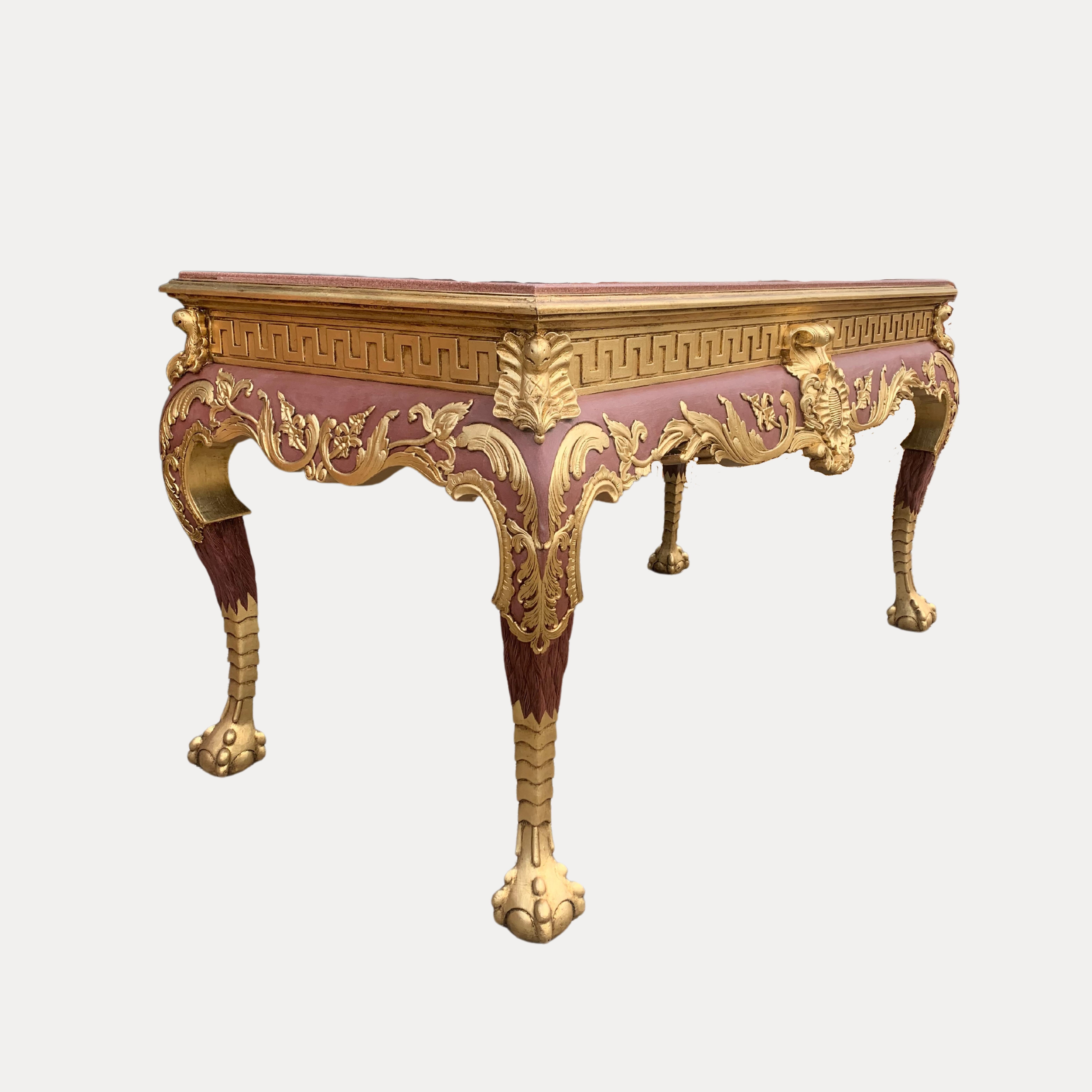 French Louis XIV Style Giltwood Centre Table. For Sale