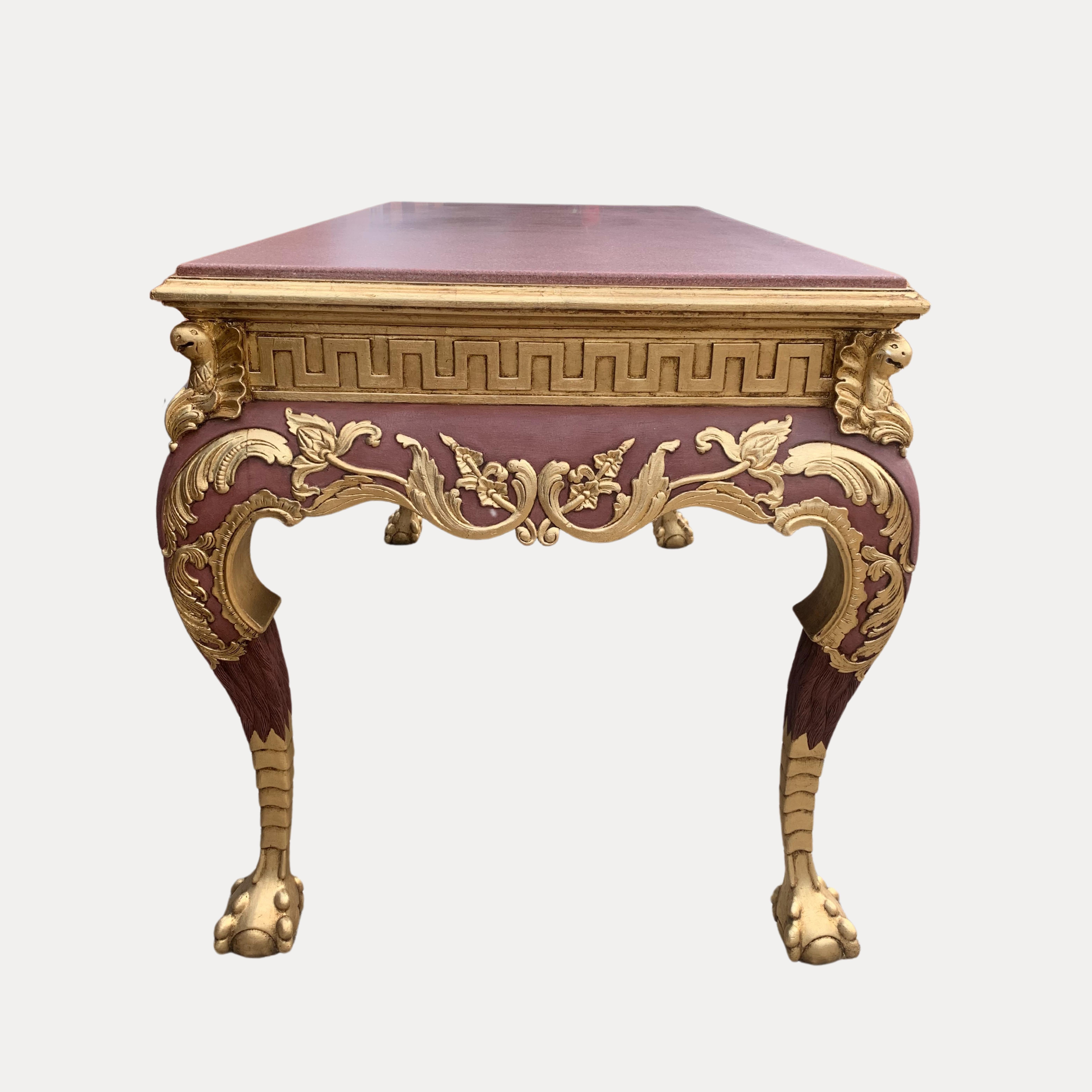 Carved Louis XIV Style Giltwood Centre Table. For Sale